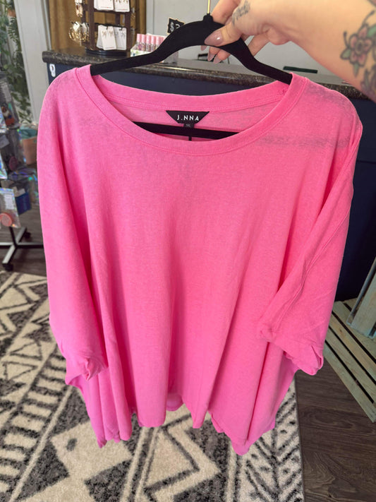Pink plus size Top